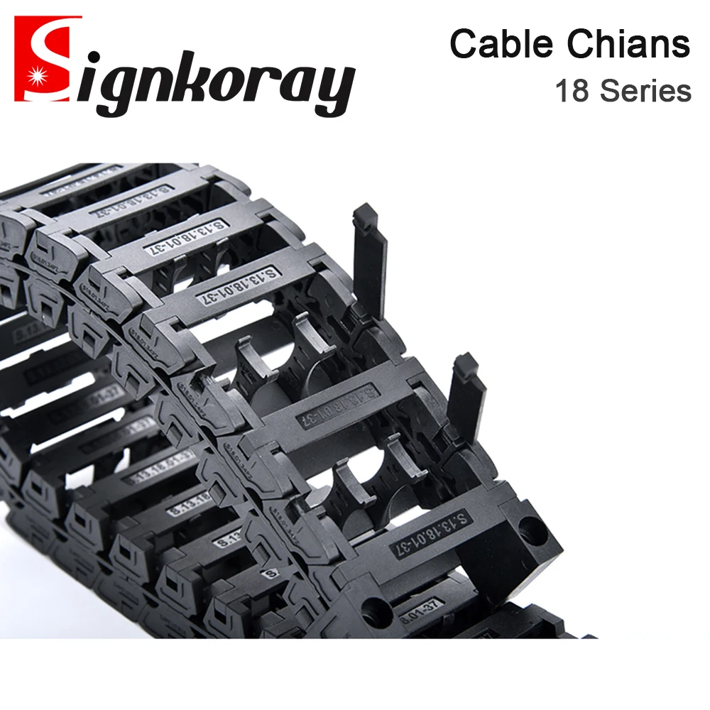 SignkoRay Cable Chain 18 Series High Speed Mute Bridge Open on Both Side Towline Transmission Drag Chain for Co2 Laser Machine