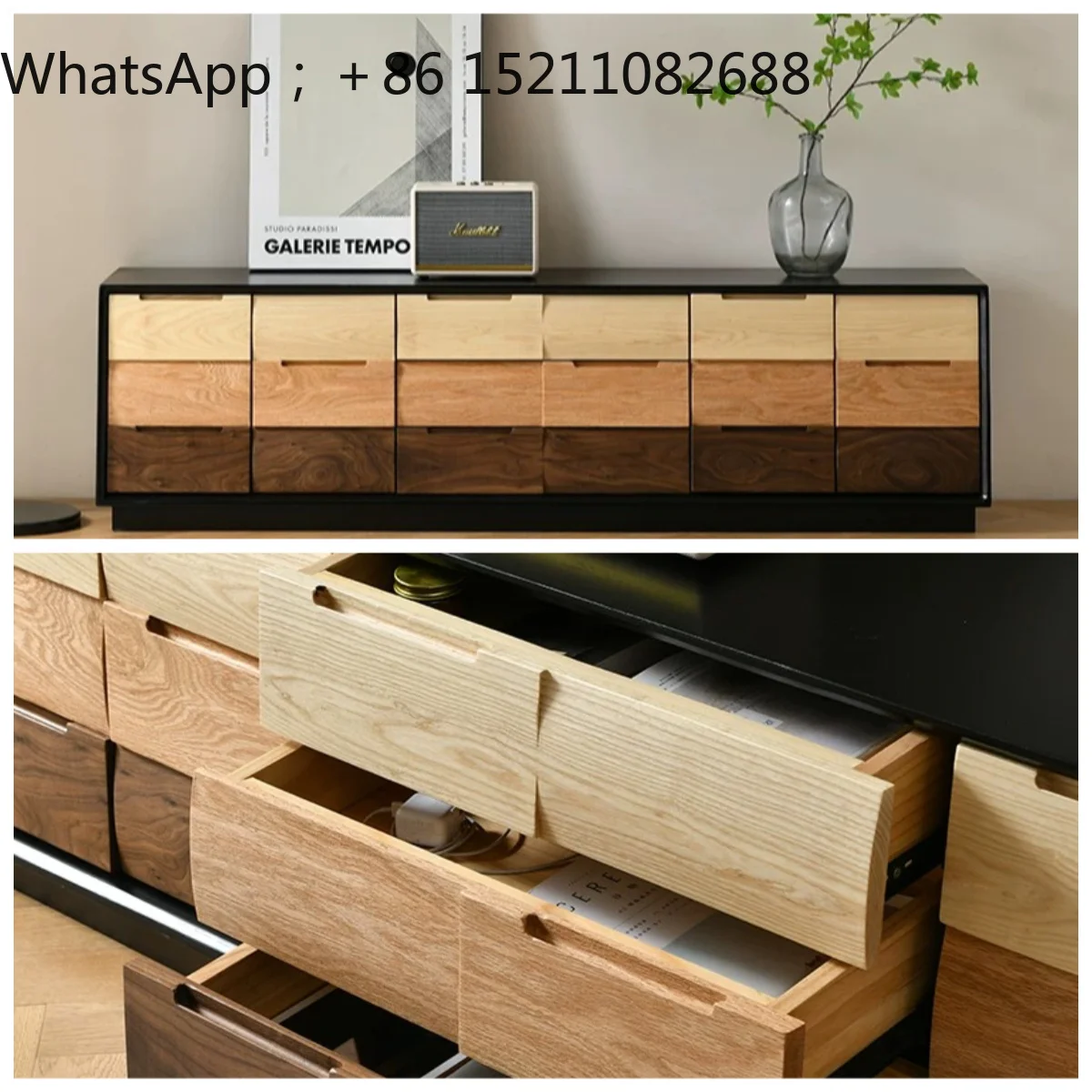 SCY floor TV cabinet combination simple floor cabinet small apartment with drawer storage TV cabinet