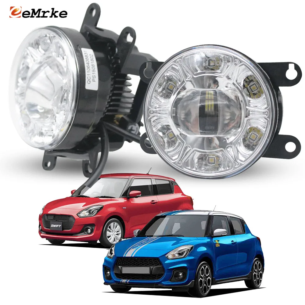 

Pair Led Fog Light PTF with Lens Daytime Running Lamp 6 DRL for Suzuki Swift AZ V Swift Sport 2017 2018 2019 2020 2021 2022 2023