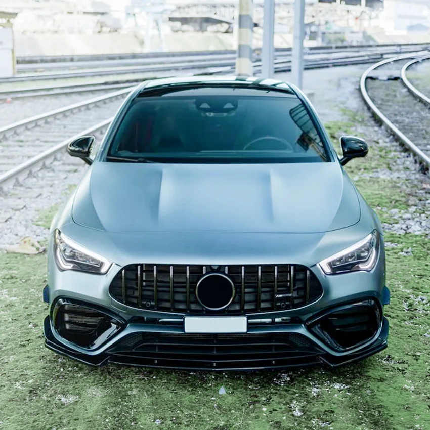 Front Bumper Front Lip Front Shovel Kit Compatible For Mercedes Benz CLA Class C118 CLA45 2020+AMG, Body Spoiler Spliter Kit