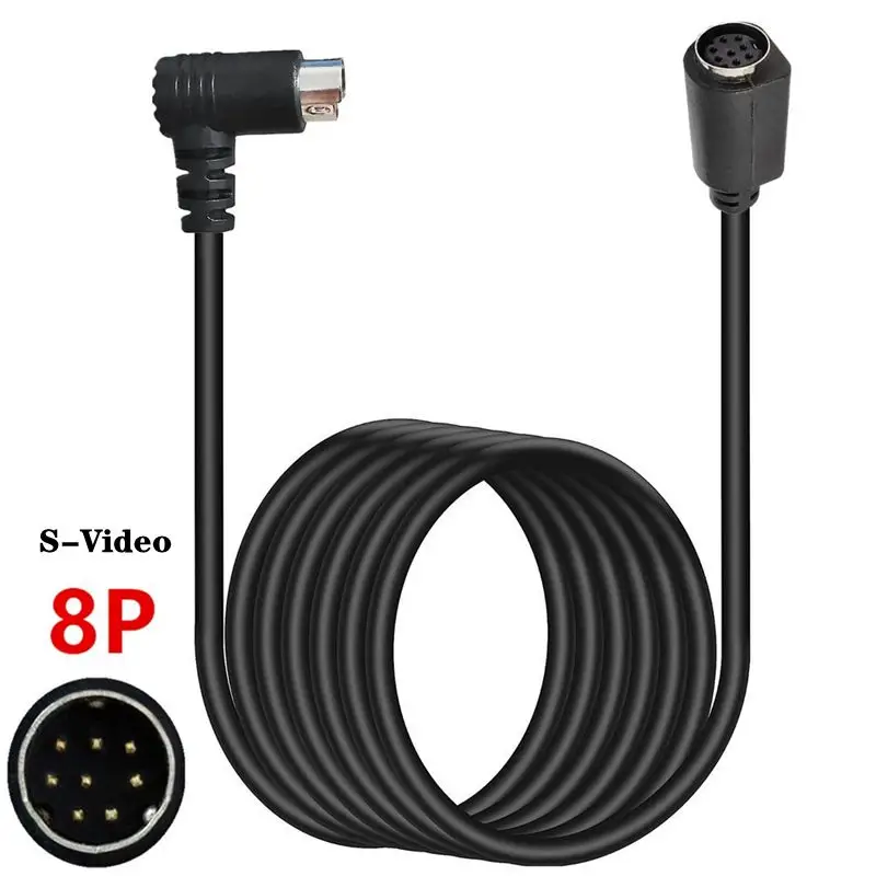 Bending 8-Core S-Terminal Wire Mini DIN 8Pin Male to Female Audio and Video Cable S-Video Set-Top Box Scanner Monitoring Cable