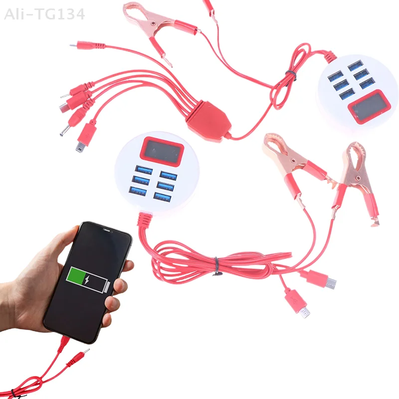 

Многофункциональный USB-конвертер питания 5 В, 6-портовое зарядное устройство с зажимом от 1 до 2/5, с ЖК-дисплеем, зарядное устройство 1 А для электроники