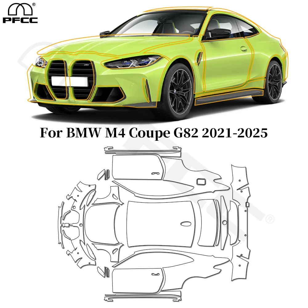 

TPU Paint Protection Film Clear Bra For BMW M4 Coupe G82 2021-2025 Car Body Anti-Scratch Pre-Cut PPF Resistant Invisible Cover
