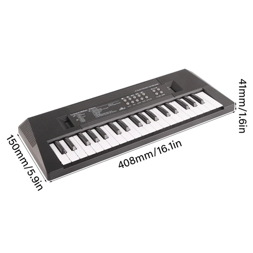 Imagen 2 del producto Teclado eléctrico Piano de 37 teclas Instrumento musical para niños Micrófono Función de grabación Teclado eléctrico Piano