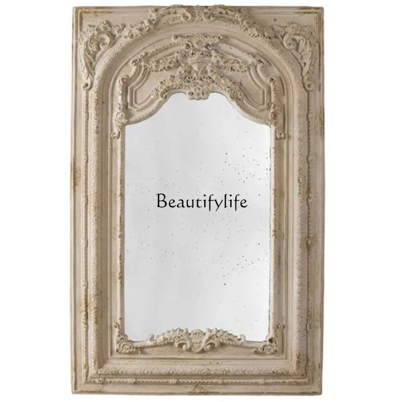 

French retro old full-length mirror European home full-body floor mirror