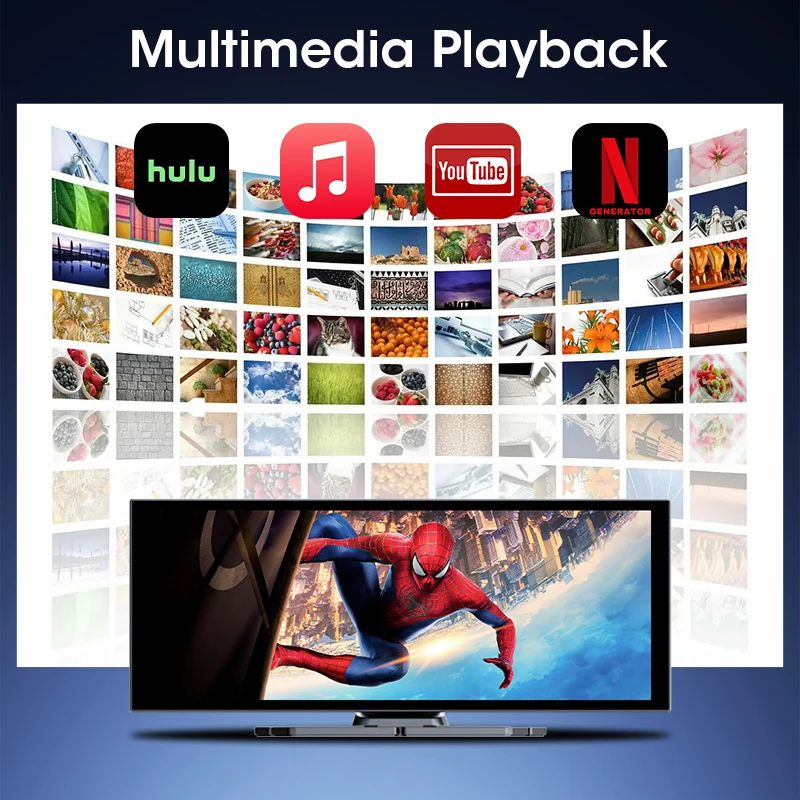 Develuck جديد 11.26 بوصة 4K DVR CarPlay اللاسلكية وأندرويد السيارات المحمولة داش كام شاشة السيارة مسجل فيديو 5G واي فاي الملاحة