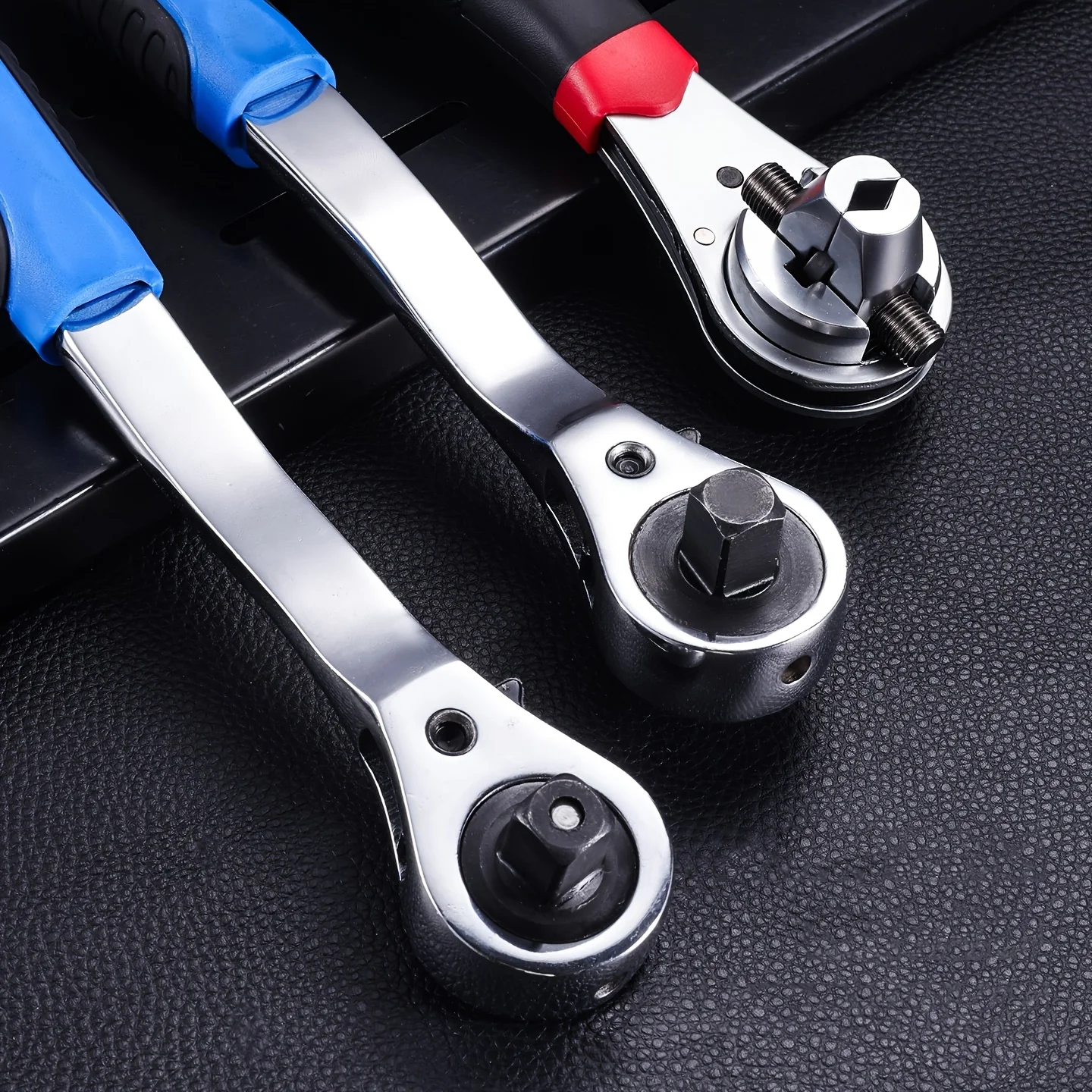 Multifunctional Ratchet Wrench Adjustable 6-22mm Screw Universal 360° Rotating Head & Reversible Switch Motorcycle Repair Tools