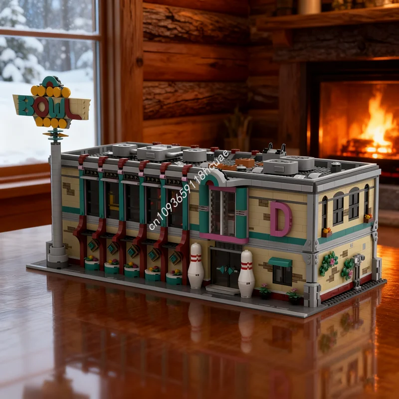 

4514pcs MOC Retro Arcade Diner Compatible Set Model Building Blocks Creative Education Toy Brick Christmas Gift Kids Birthday