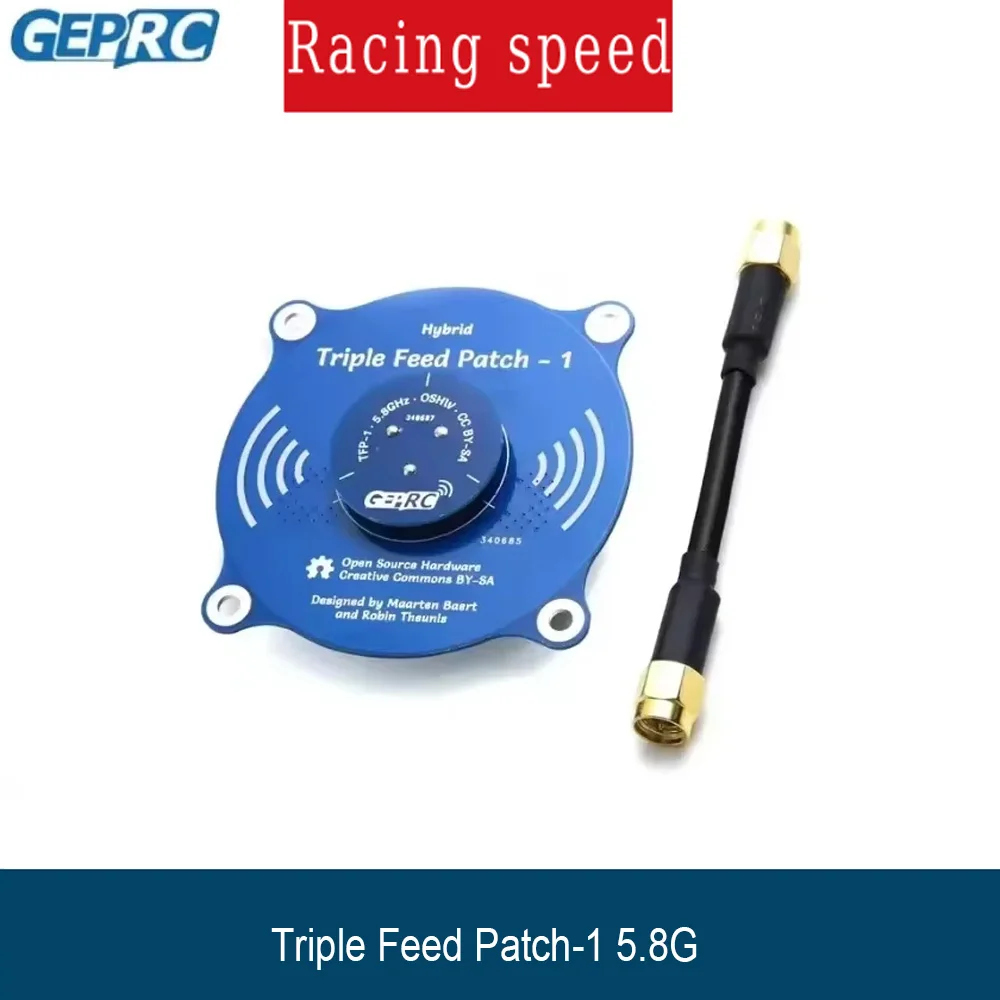 GEPRC Triple Feed Patch-1 5.8G FPV Antenna - 9.4DBI Circular Polarized RHCP/LHCP for Fatshark Skyzone Goggles DIY