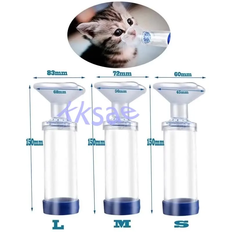 

Dog Cat Inhaler Spacer Feline/Cannie Aerosol Chamber Inhaler for Adults Children Cats/Dogs Come with 3 Size Mask and Instruction