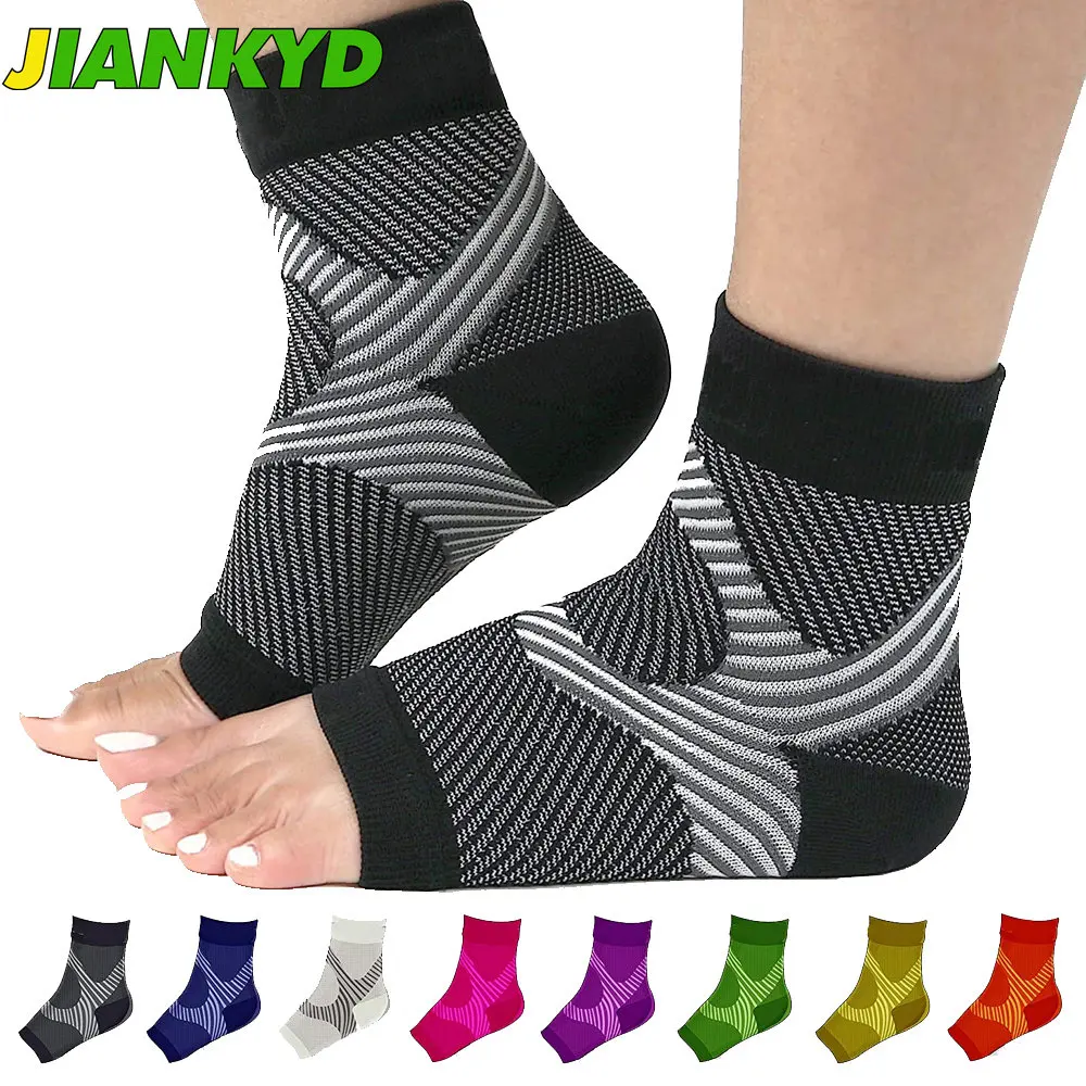 Plantar Fasciitis Compression Ankle Brace Socks Sleeves, Provides Foot & Arch Support. Heel Pain, Achilles Tendonitis Relief