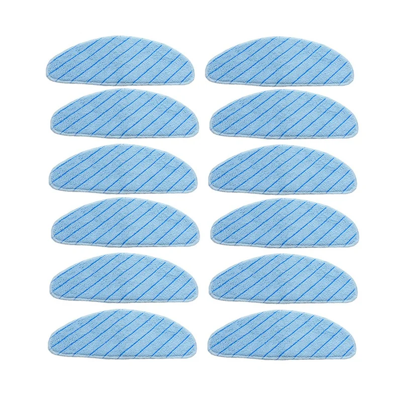 12Pcs Washable Mop Pads for ECOVACS DEEBOT OZMO T9 T9 Max T9 AIVI T8 N8 N9 Vacuum Cleaner Microfiber Mopping Cloth Rags