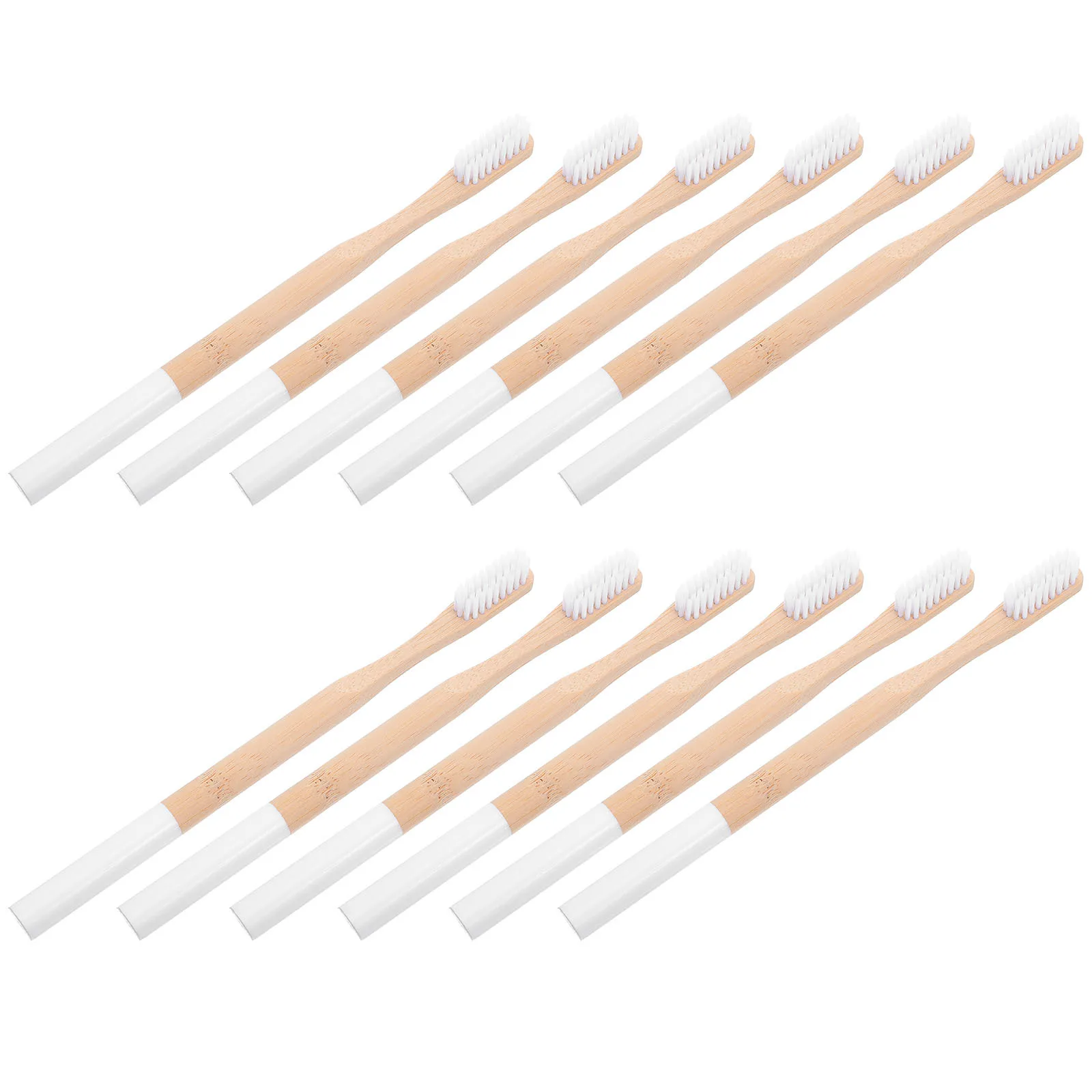 

12Pcs Bamboo Toothbrush Soft Bristle Adult Ergonomic Handle Deep Cleaning Gentle on Gums for Household and on The Go Hygiene