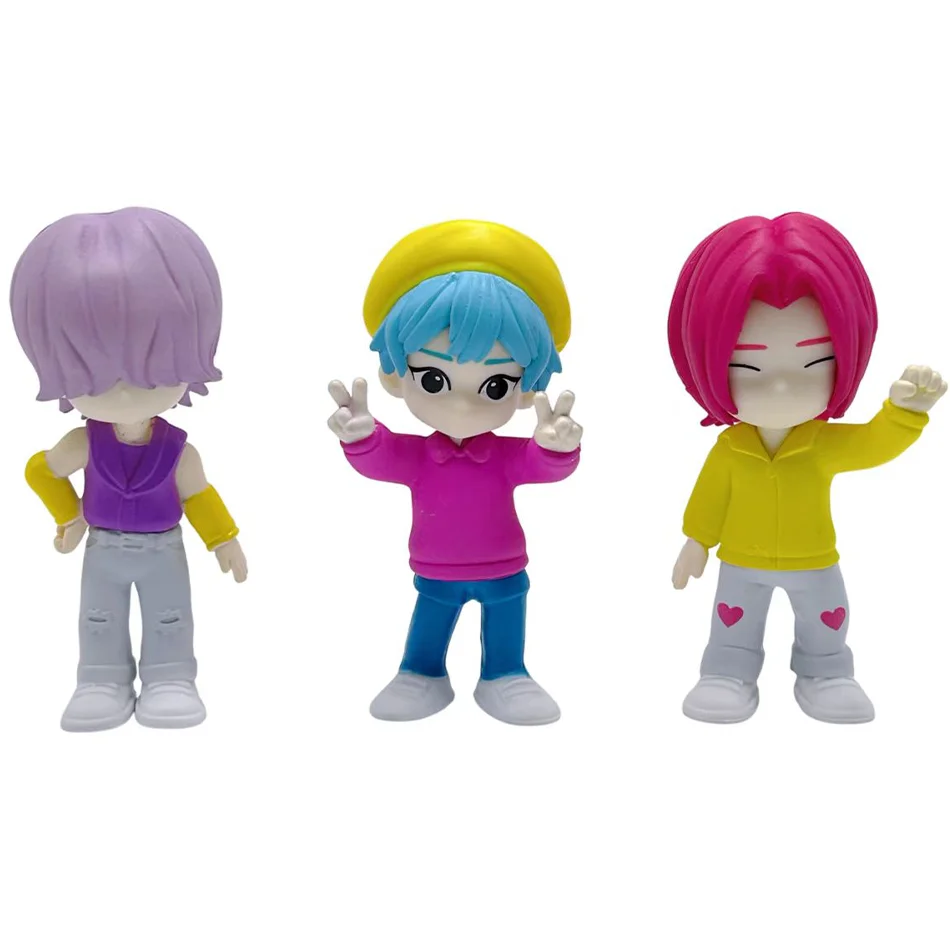 Novo anime kpop demon hunters caixa cega huntrix saja meninos rumiira zoey derpy tigre figura de ação modelo boneca brinquedo decoração mistério