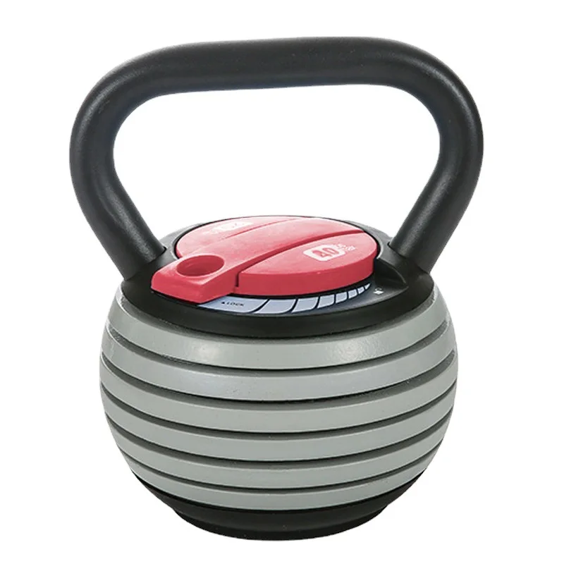 جرس Kettlebell قابل للتعديل 18 كجم لمسابقات اللياقة البدنية في صالة الألعاب الرياضية Kettlebell