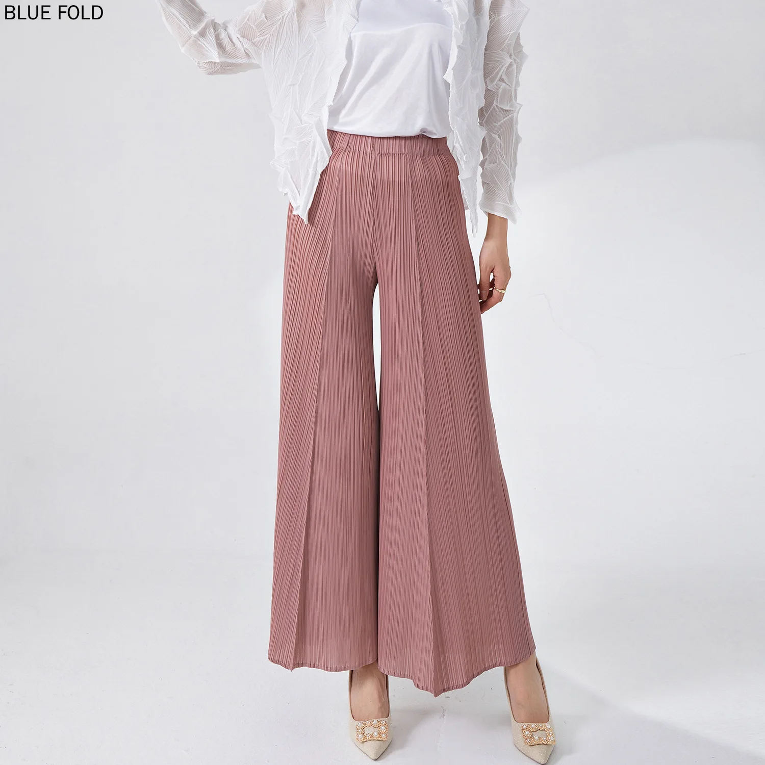 Autumn Pants All-match Women's Trousers High-end Loose Drape Slim Miyake Quality Casual Wide-leg Pants PLEATS Women Pants