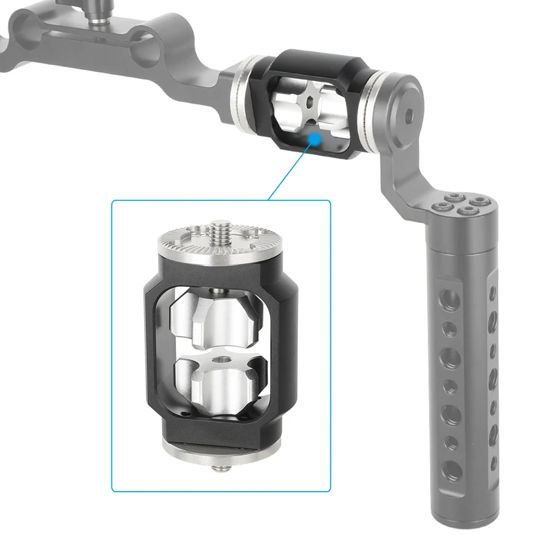 CAMVATE Camera ARRI-Style Rosette Mount Extension Adapter WIth Dual M6 Male Screw Extend Handgrip Arm Handle Attchment