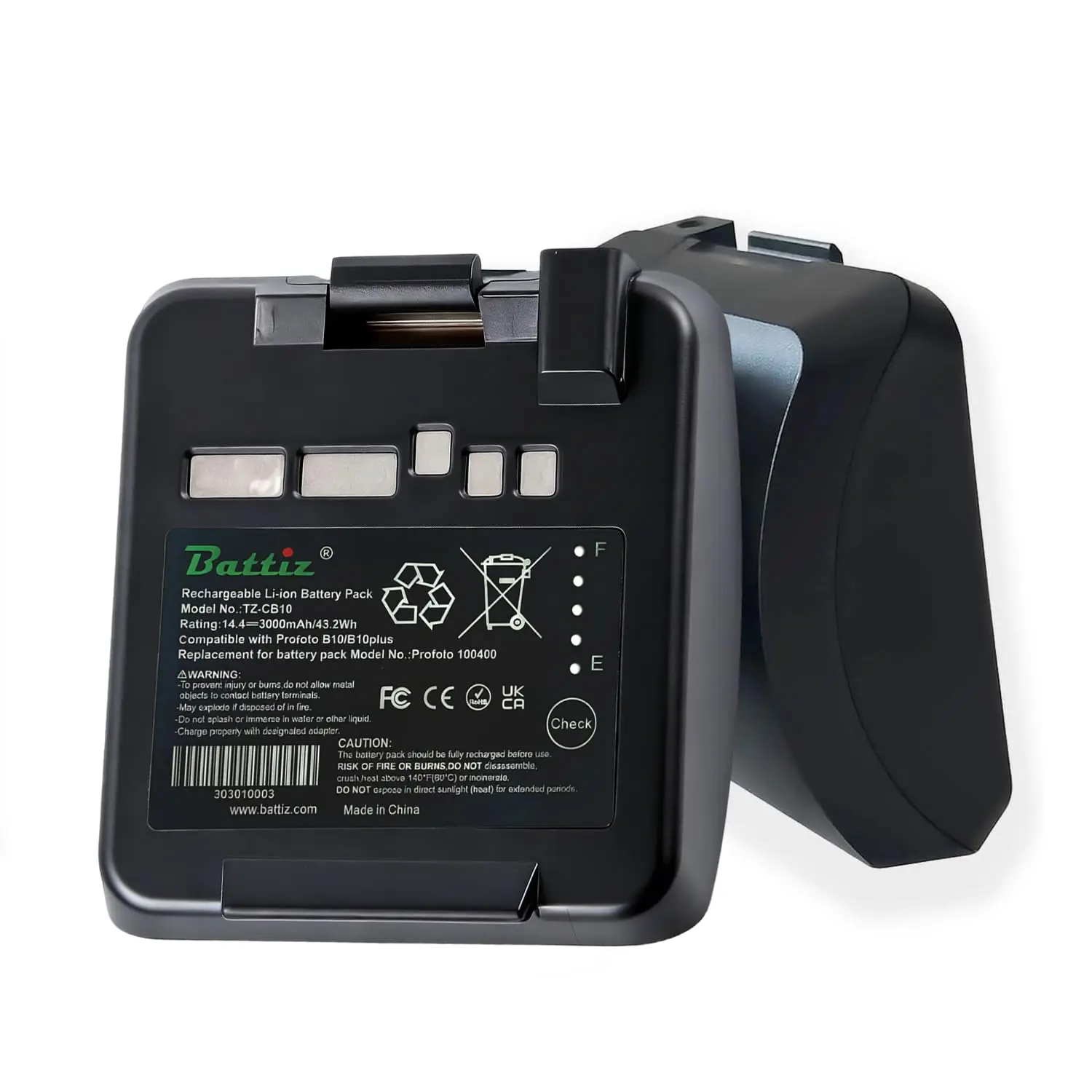 Replacement Lithium Battery For Profoto B10/10Plus B10X/10XPlus Camera Flash 14.4V 3000mAh High Capacity Rechargable Battery