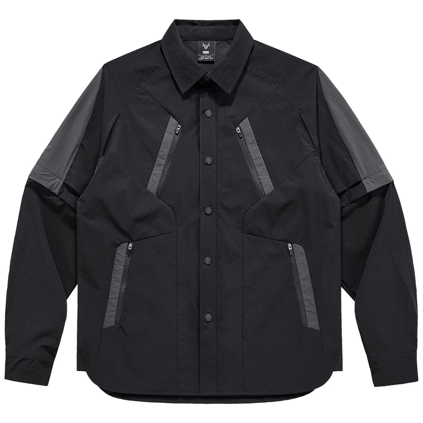 

Мужская съемная рубашка с длинными рукавами, свободная рубашка контрастного цвета с функцией цвета, стильное пальто