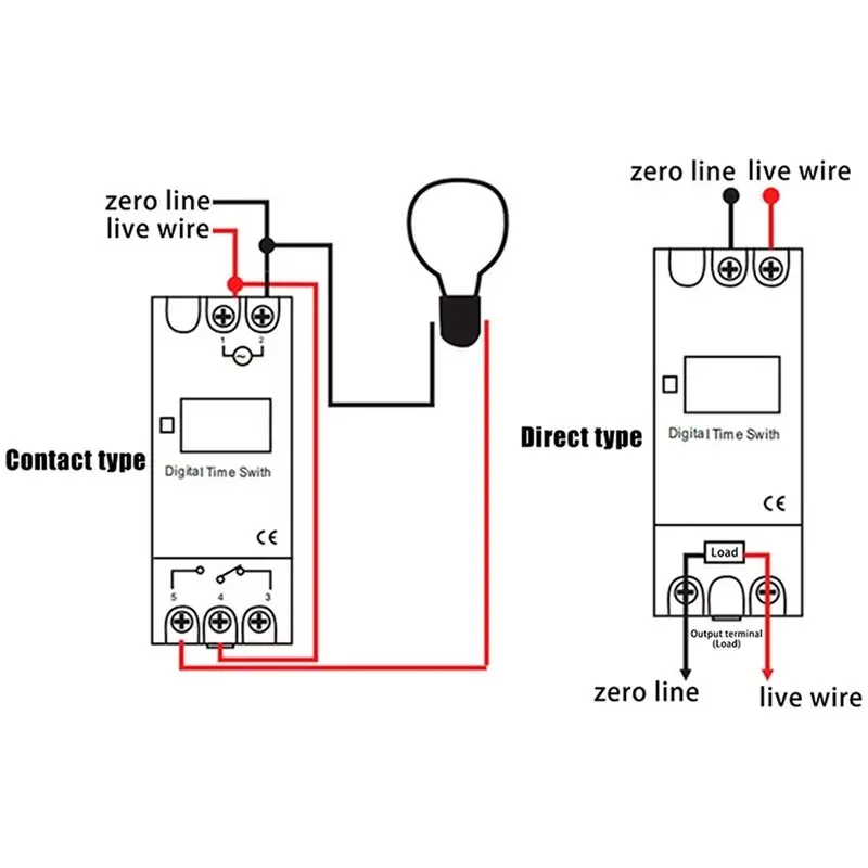 AFOURT-Model:THC15A 1Pc 110V Din Rail Electronic Timer, 7 Days Digital Programmable, 8A To 16A Switch Relay Control