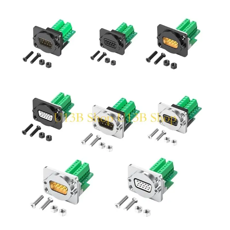 U13B Industrial DB9Pin HDB15 VGA Terminal Block For Easy Wiring Without Soldering