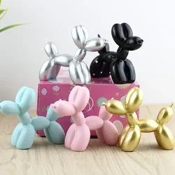 Resin Miniatures Crafts Statue Balloon Dog Figurine Table Decoration and Accessories Desktop Sculpture Cake Dessert Home Decor