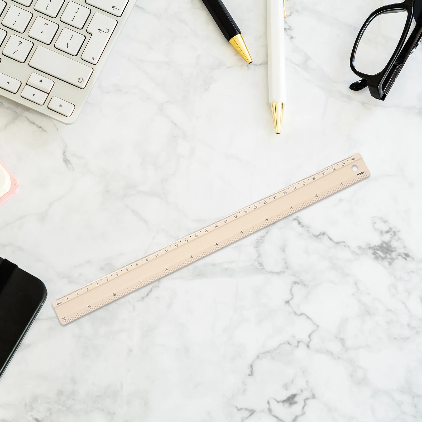 

Aluminum Alloy Straight Ruler Bright Color Moderate Size 30cm Measuring Drawing Drafting Tool for Students Professionals