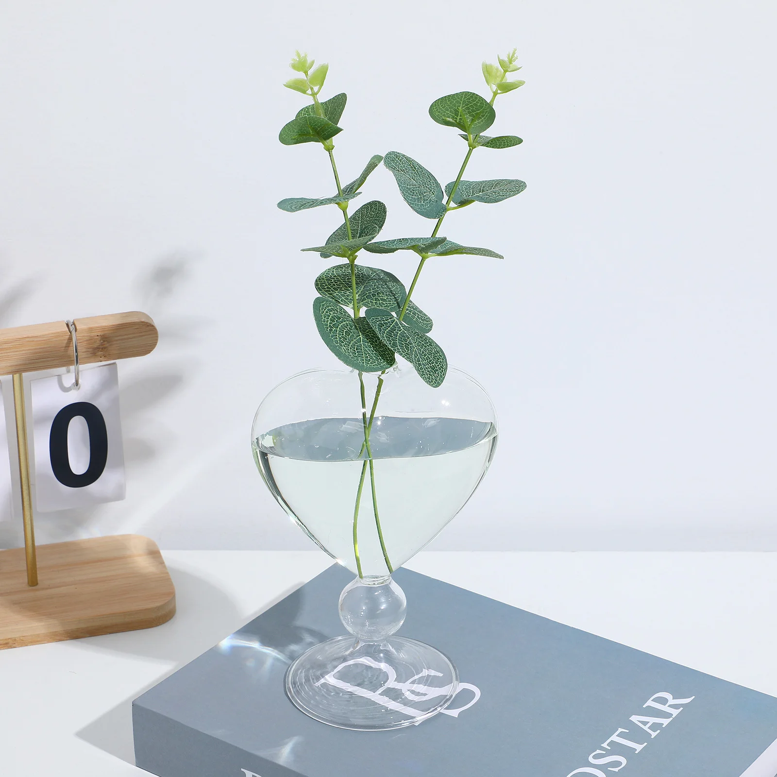 

Heart Shaped Hydroponic Glass Vase Desktop Flower Planter Creative Decorative Plant Holder Hydroponic Flower Vase