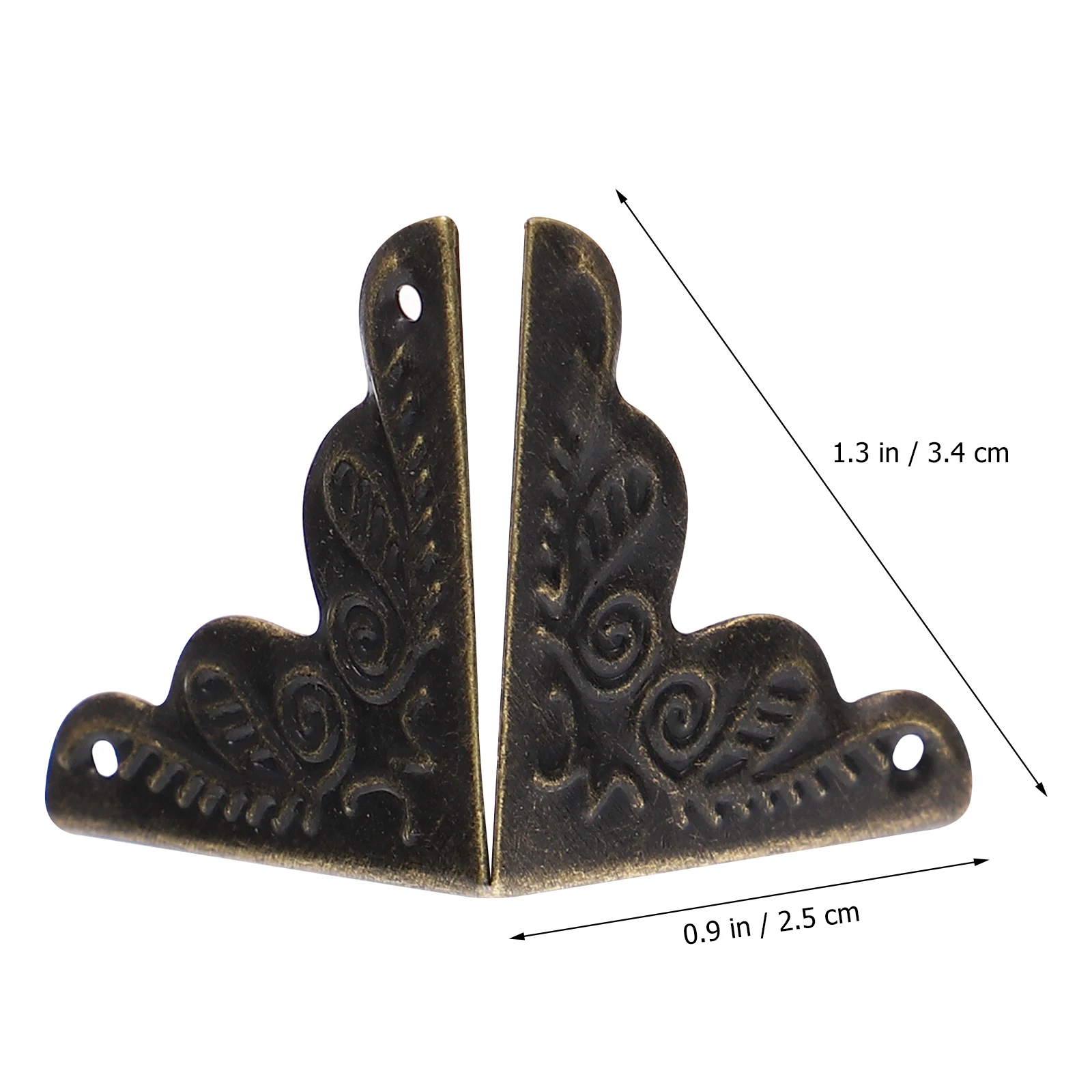 

36pcs Retro Iron Corner Protector For Jewelry Case Wood Durable Decorative Box Parts Box Guard Device Metal Corner Guard Gift