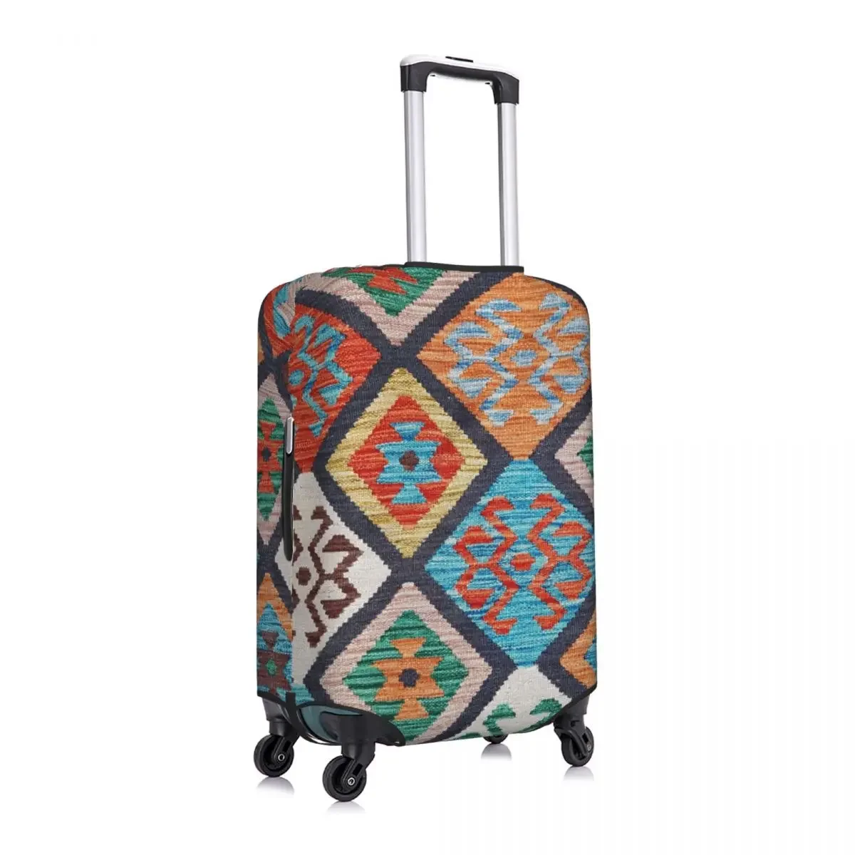 Custom Turkish Kilim Suitcase Cover Washable Vintage Persian Tribal Bohemian Ethnic Art Luggage Covers Protector for 18-32 inch