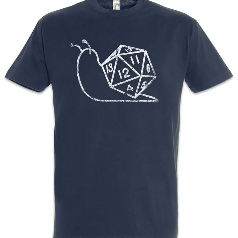 Slow RPG Roller T Shirt Gamer Gaming Fun LARP Roleplay Games Dice Slug Snail