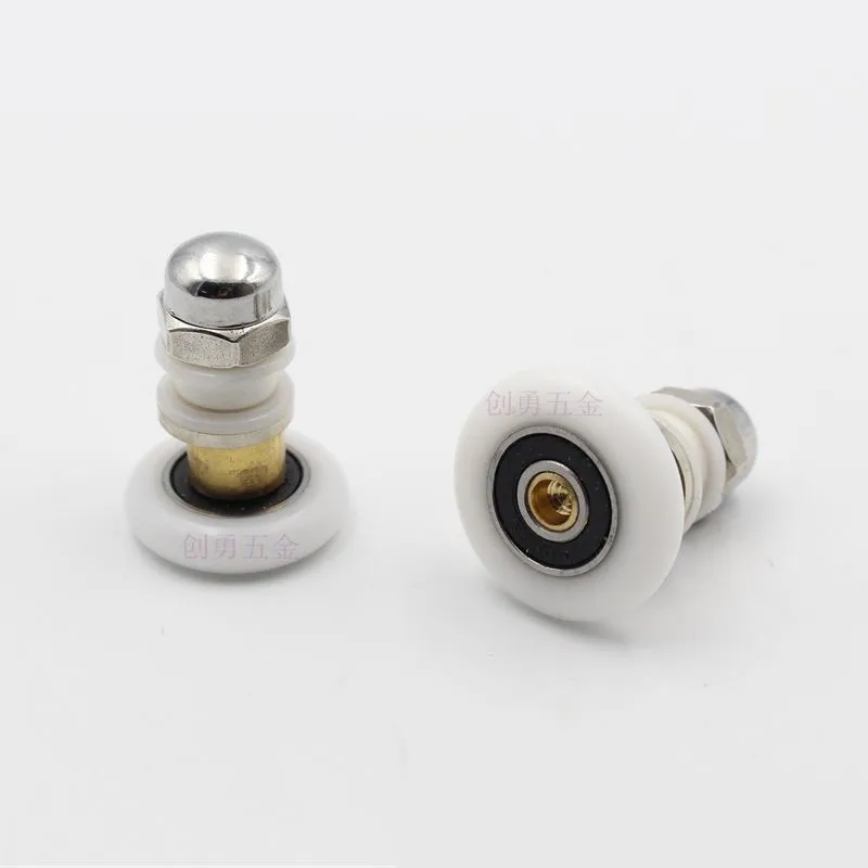 Shower Room Pulley Sliding Glass Door Wheels Nylon Roller Copper Wheel Bathroom Roller Wheel