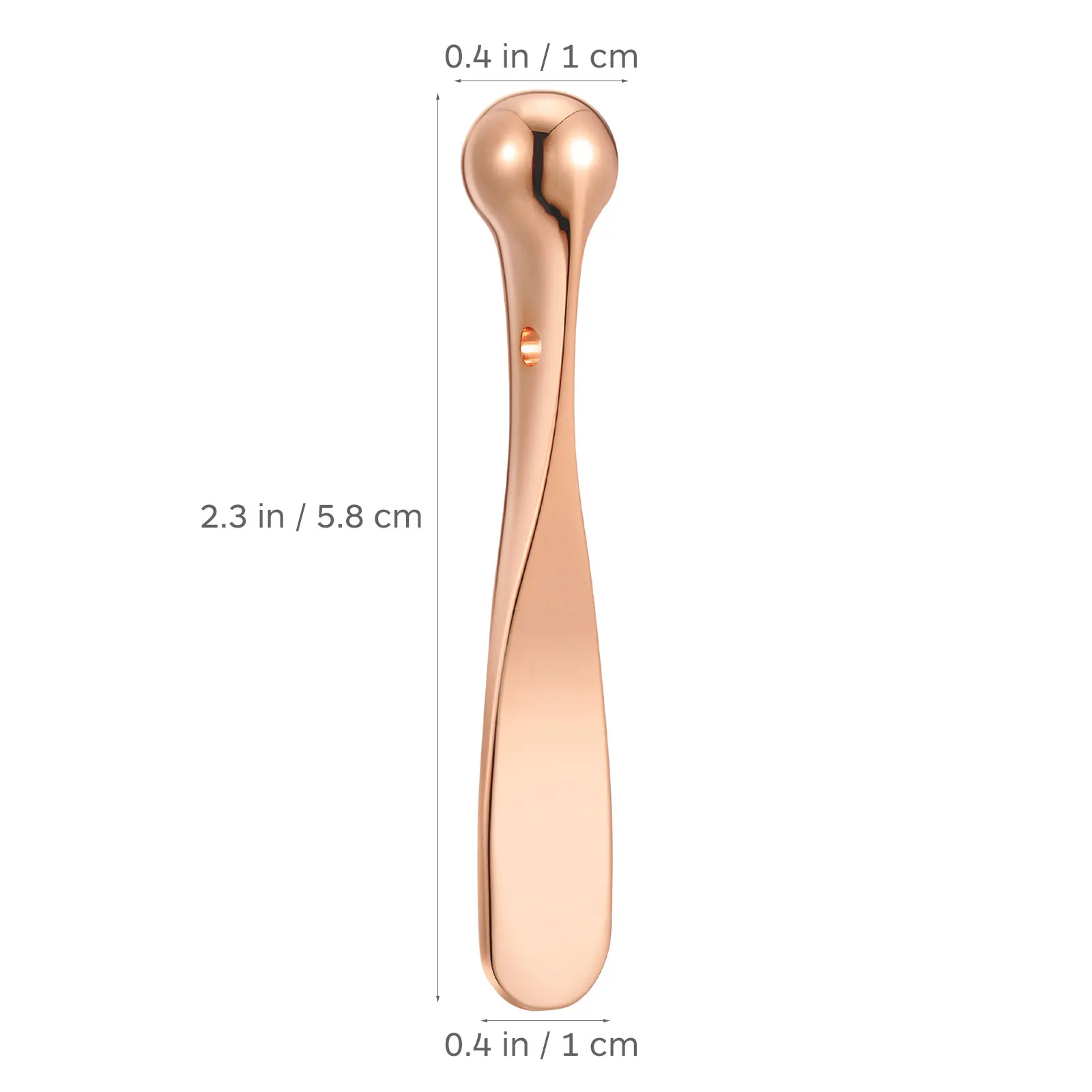 2Pcs 아이 크림 스푼 및 마사지 스틱 아연 합금 눈 부기 주름 제거를위한 내구성 휴대용 스킨 케어 도구