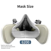 6200 Gas Mask Half-face Dust Shield 5N11 Particle Filters Safety Respirator Mask Industrial Labor Paint Spray 2