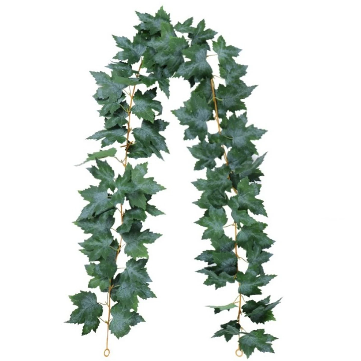 Autumn Garland Green, Yellow, Red Artificial Maple Leaves Versatile For Crafts Festive Decoration Life-like Leaves