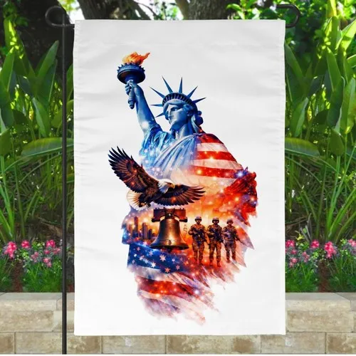 Liberty 12x18 Handmade Garden Flag Custom Personalized Yard Outdoor Decor Gift YYZ