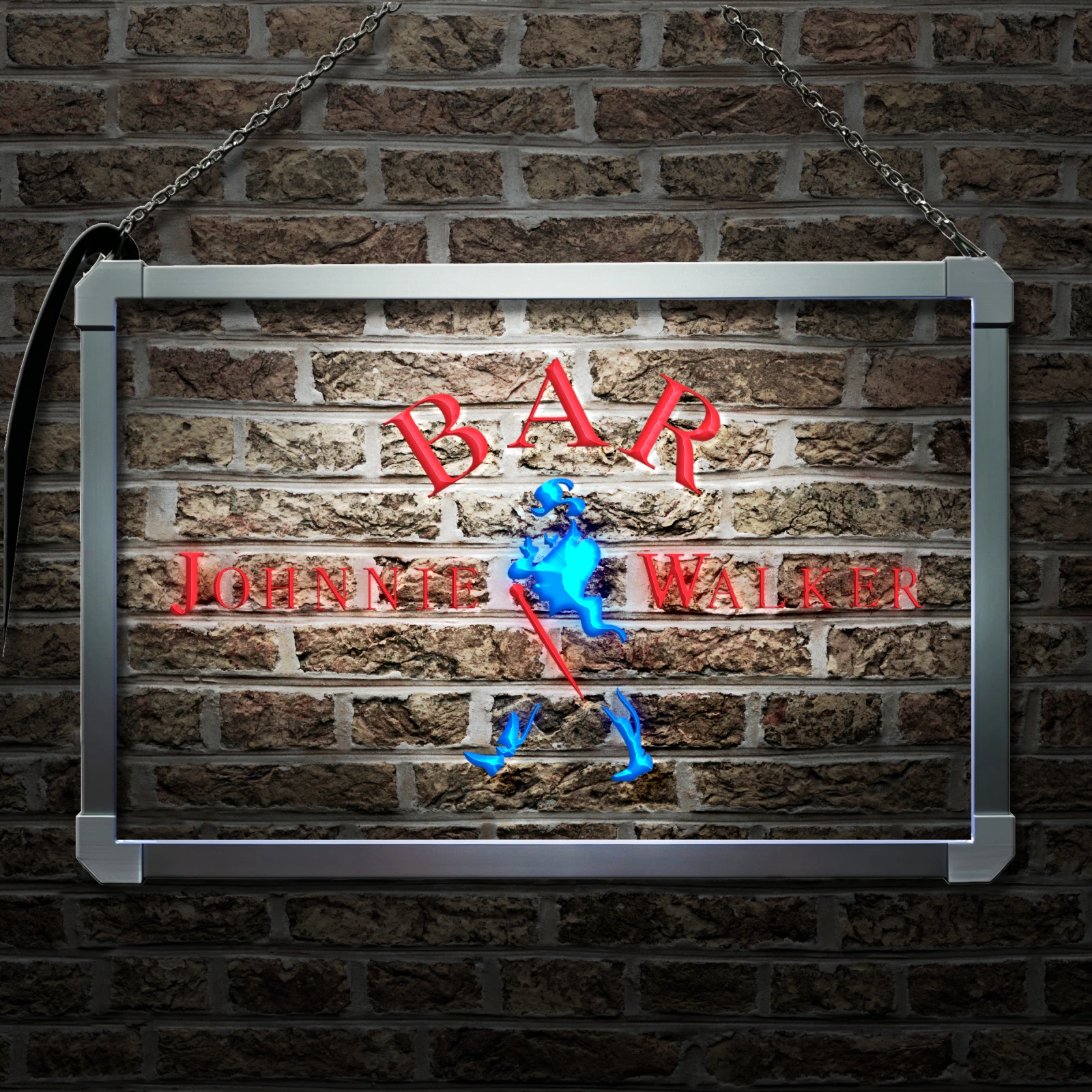 BAR Whiskey-LED Neon Sign with Independent Dual Color Control Walker,Wall Decor Light for Party Wedding Shop