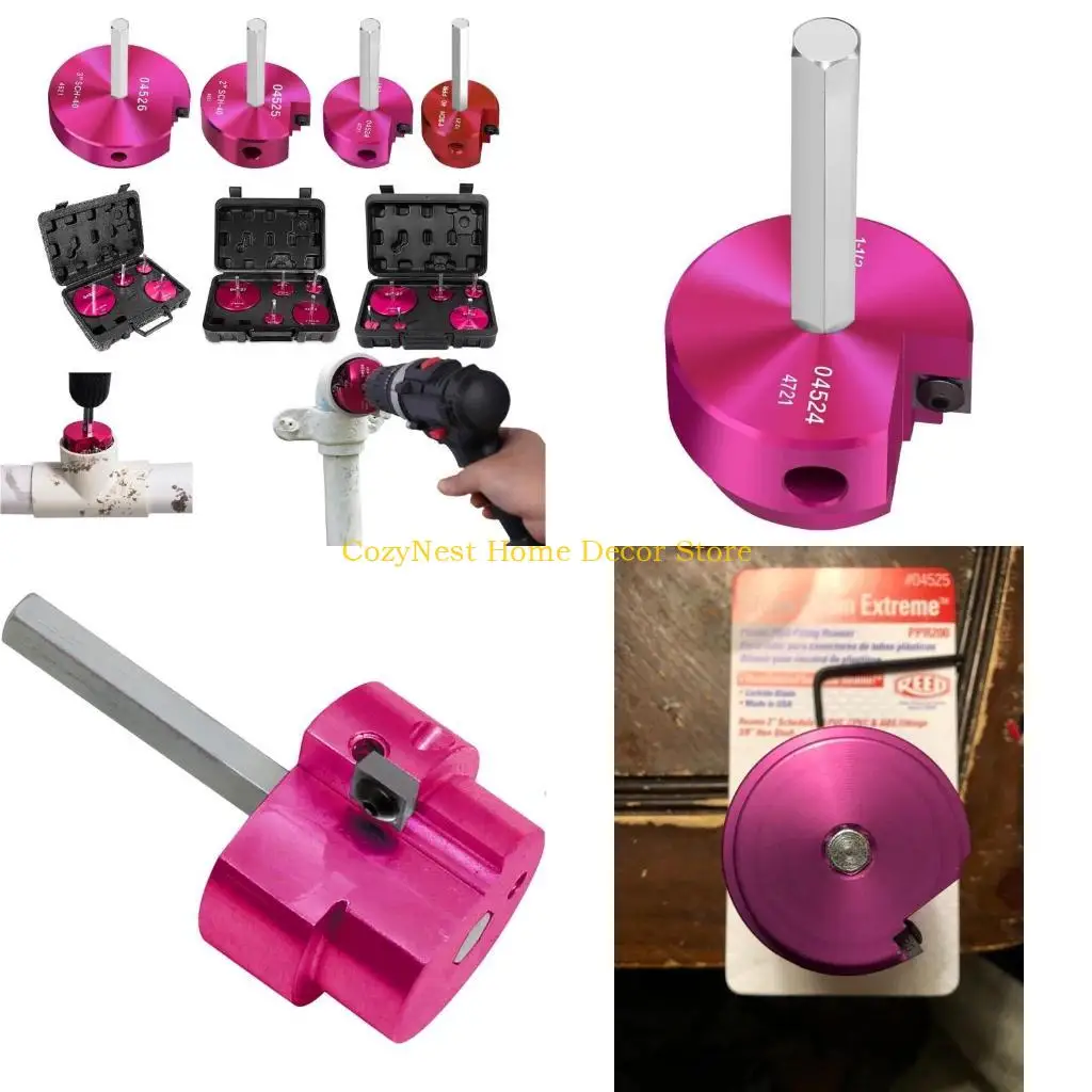 

92MF Essential PVC Pipe Reamer Repair and Maintain Pipe without Complicated Modifications Fit into Standard 1/2" Drill