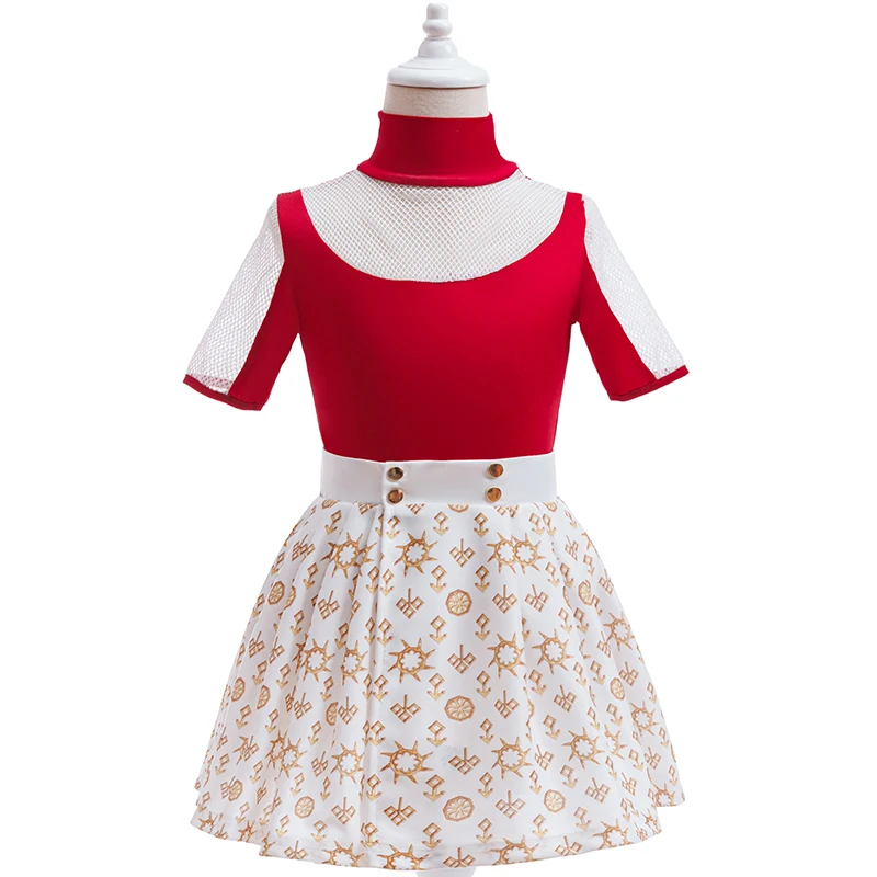 مجموعة فتاة مكونة من 4 قطع من أزياء زومبي كوليدج 4 أزياء تنكرية لحفلات أعياد الميلاد ومرحلة الأداء أزياء الهالوين كرنفال للأطفال