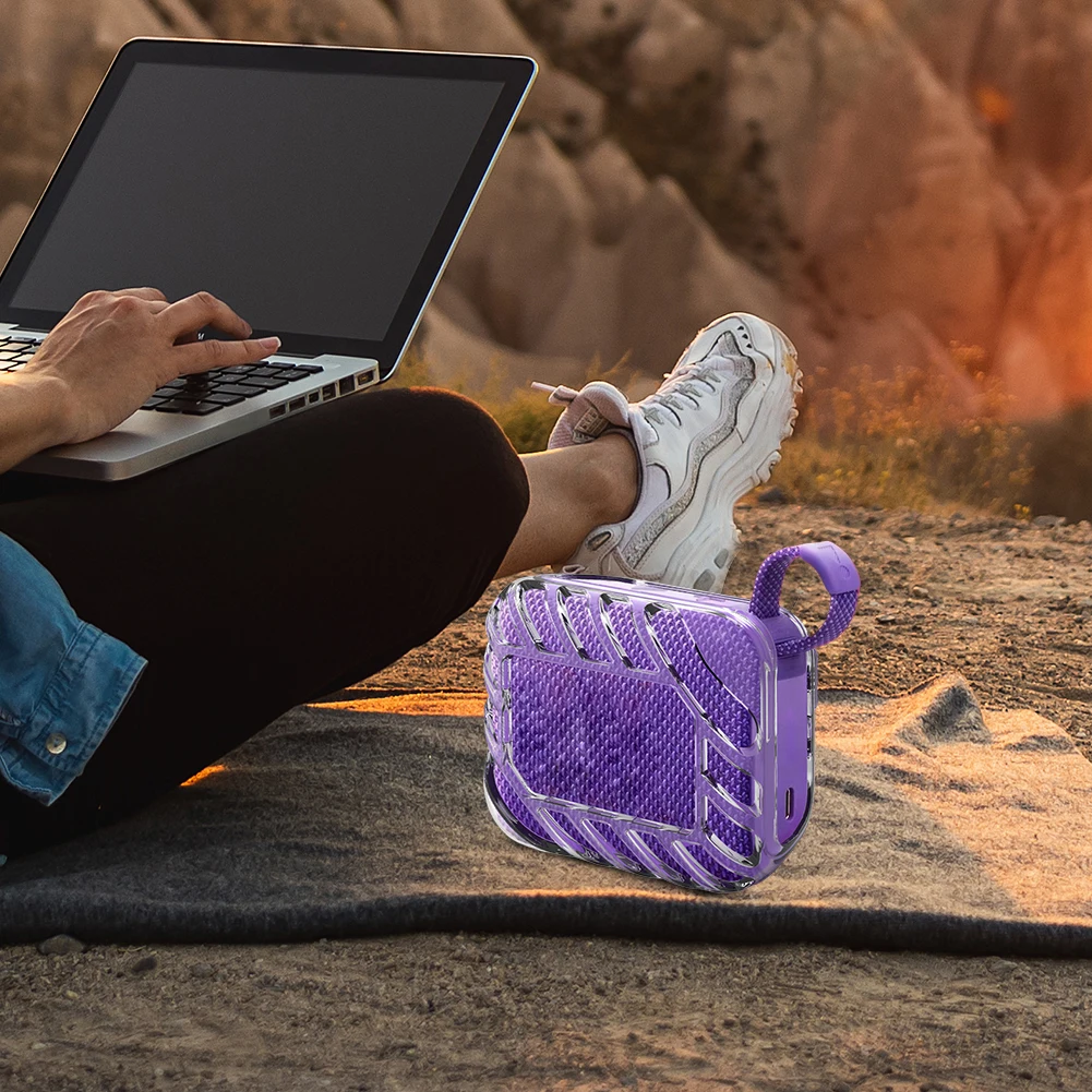 Funda de TPU, funda de transporte anticaída, funda protectora antideslizante, carcasa de transporte para altavoz BT portátil JBL Go 4