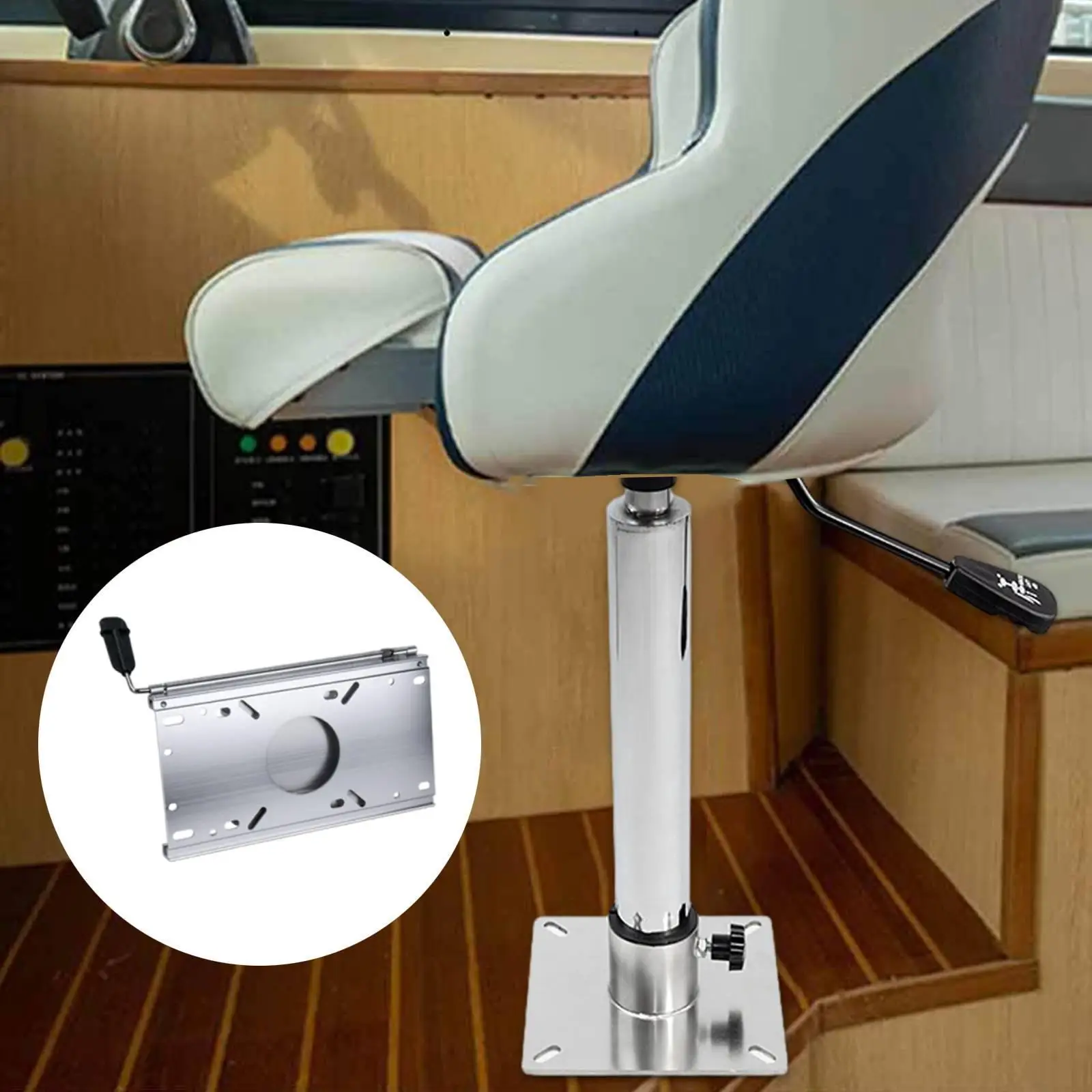 

Boat Seat Mount Plate Professional Easy Installation Corrosions Resistant Hardware Aluminum Alloy Seat Mounting Base Bracket