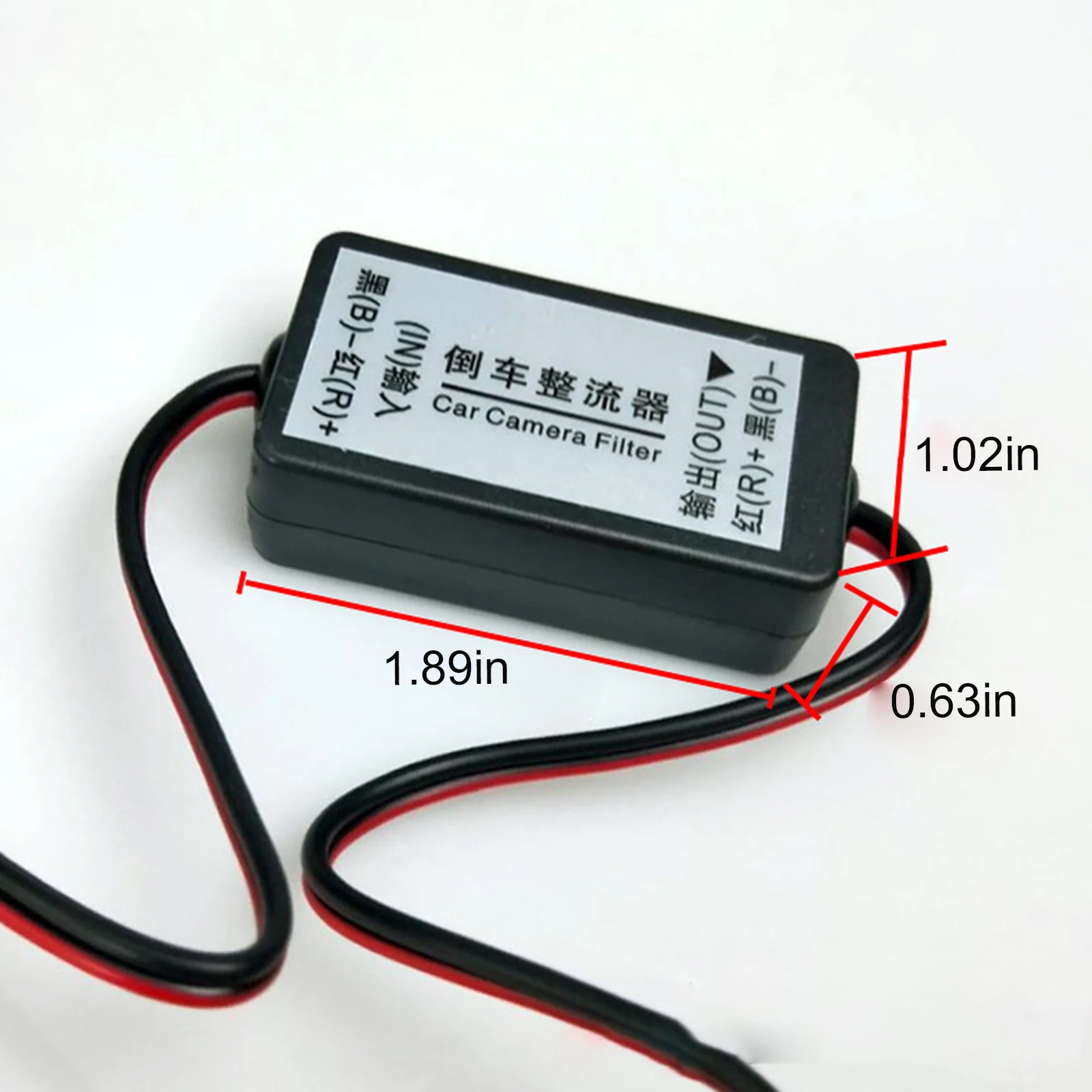 12V DC Power Relay Capacitor Filter Rectifier for Car Rear View Backup Camera Auto Car Eliminate interference Connector