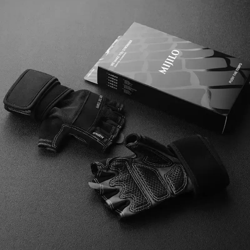 

Перчатки для фитнеса, нескользящие, дышащие, удобные, амортизирующие, комплексные тренировочные перчатки с половиной пальца для мужчин