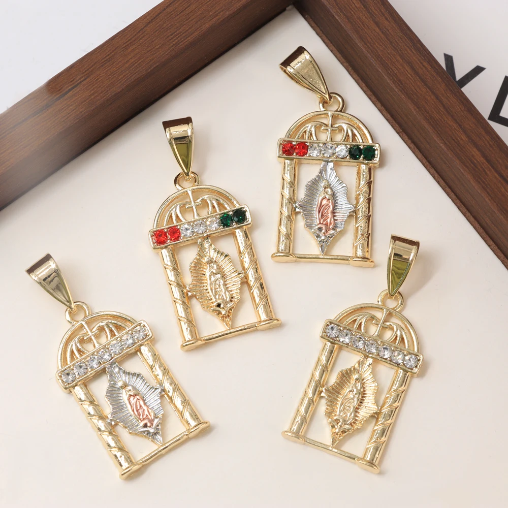 

Shengroolin Europe and the United States classic vintage Madonna Maria 18K gold-plated necklace pendant