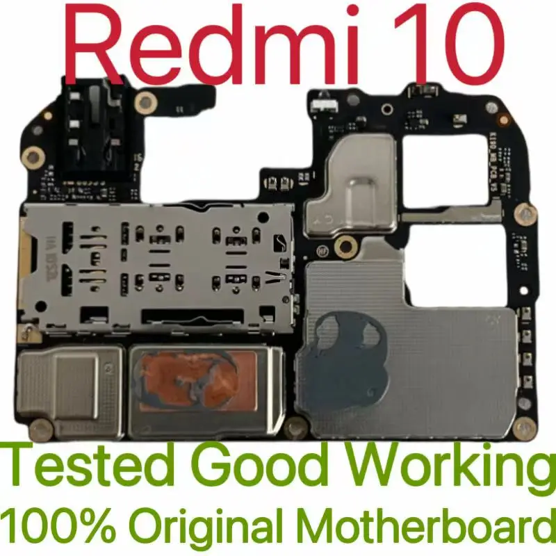 Global Version Original Unlocked Motherboard for Redmi 10 Tested Circuit Plate Main Logic Board for Redmi10