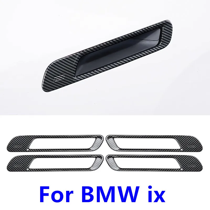 ل BMW ix I20 2021 2022 2023 2024 2025 غطاء مقبض باب السيارة مقبض الباب وعاء ملصق حامي المضادة للخدش غطاء الكسوة