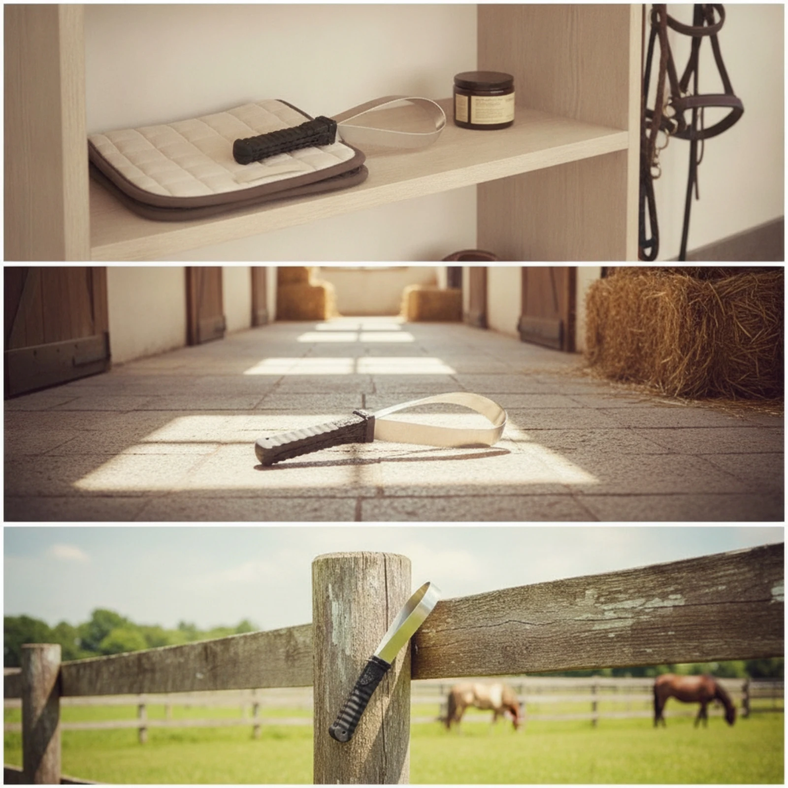 Horse Sweat Scraper Handheld Grooming Scraper with Metal Loop Shedding Blade Textured Shedding Blade with Loop Ergonomic