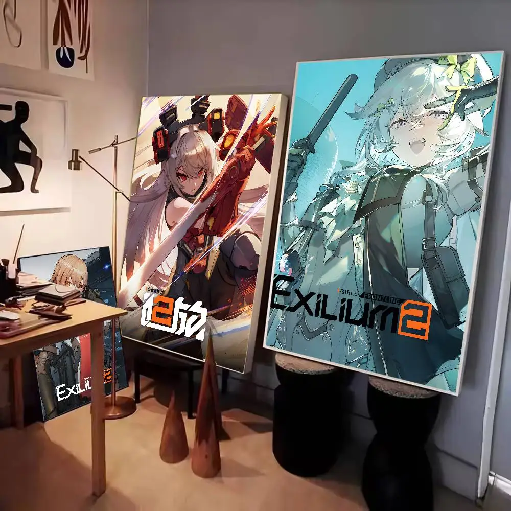 لعبة الفتيات فرونت لاين 2 Exilium ملصق ورقي طباعة غرفة المعيشة المنزلي غرفة نوم مدخل بار مقهى لوحة فنية للديكور #3