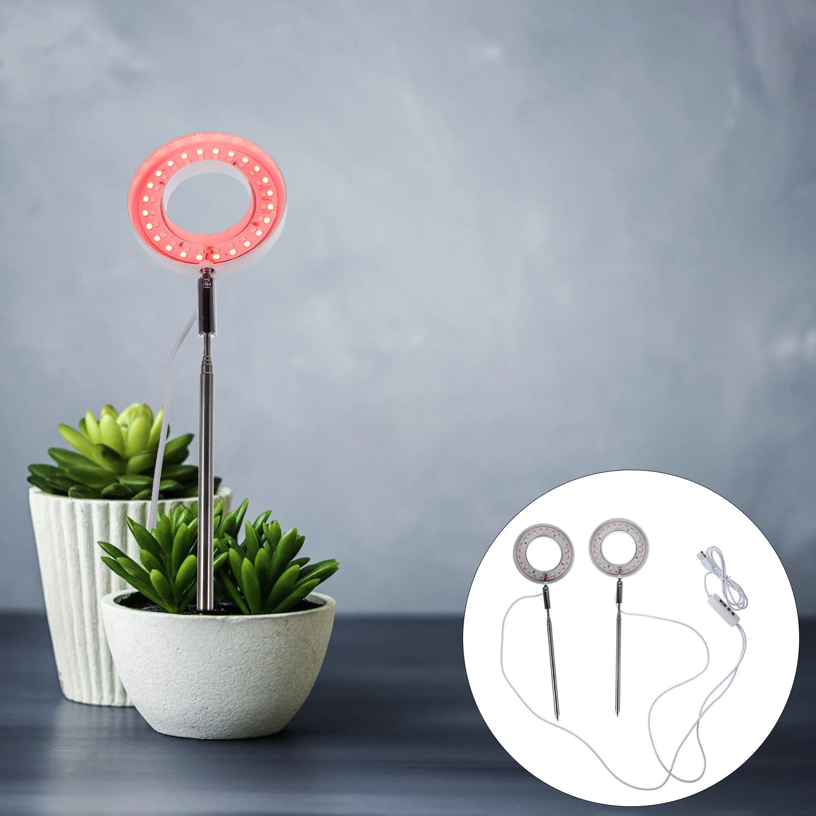 

1 Set Of Red Blue Light Grow Lamp Led Full Spectrum Plant Grow Light For Indoor Plants Potted Vegetables Cuttings Garden Tool