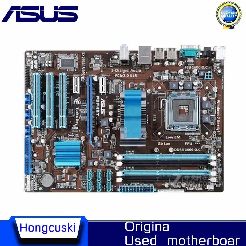 

Socket LGA 775 For ASUS P5P43T Original Used Desktop for Intel P43 Motherboard DDR3 USB2.0 SATA2